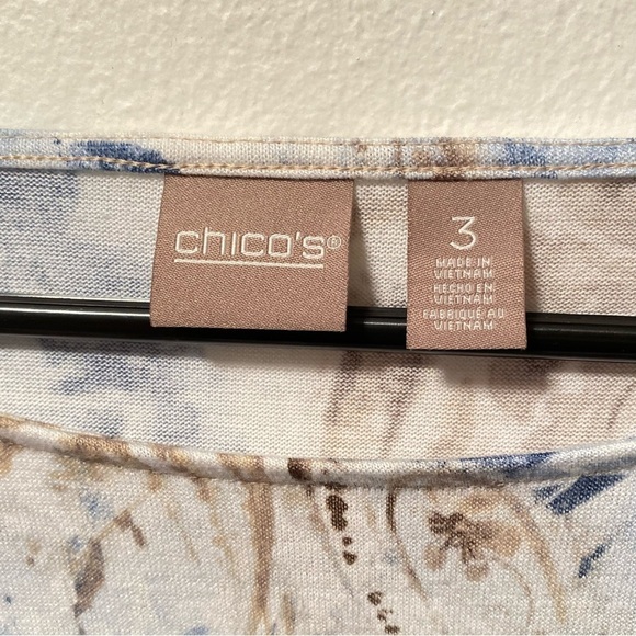 Chico’s Shirt Women’s Size 3 (X-Large) Pull Over Side Tie‎ Paisley - Picture 6 of 9